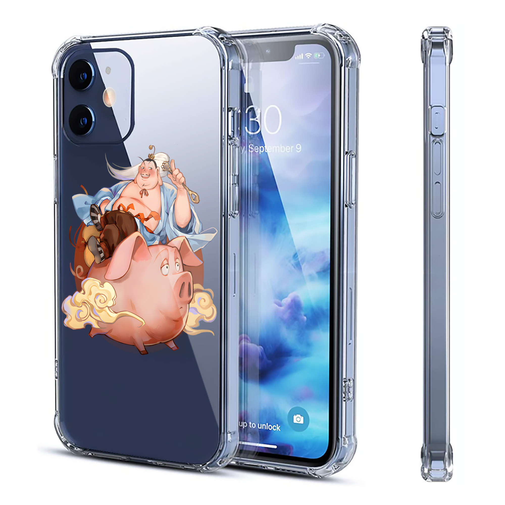 （画像用） Ne Zha 2 ナタ 魔童の大暴れ 【iPhone 12シリーズ対応】透明スマホケース（クリアソフトケース）